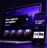 Mockup de notebook e celular do Plano Comece Online